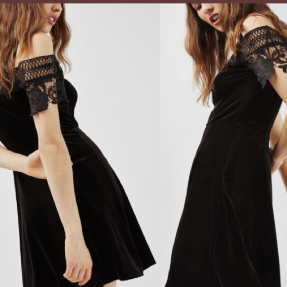 Romeo & Juliet Couture Black Lace Mini Dress